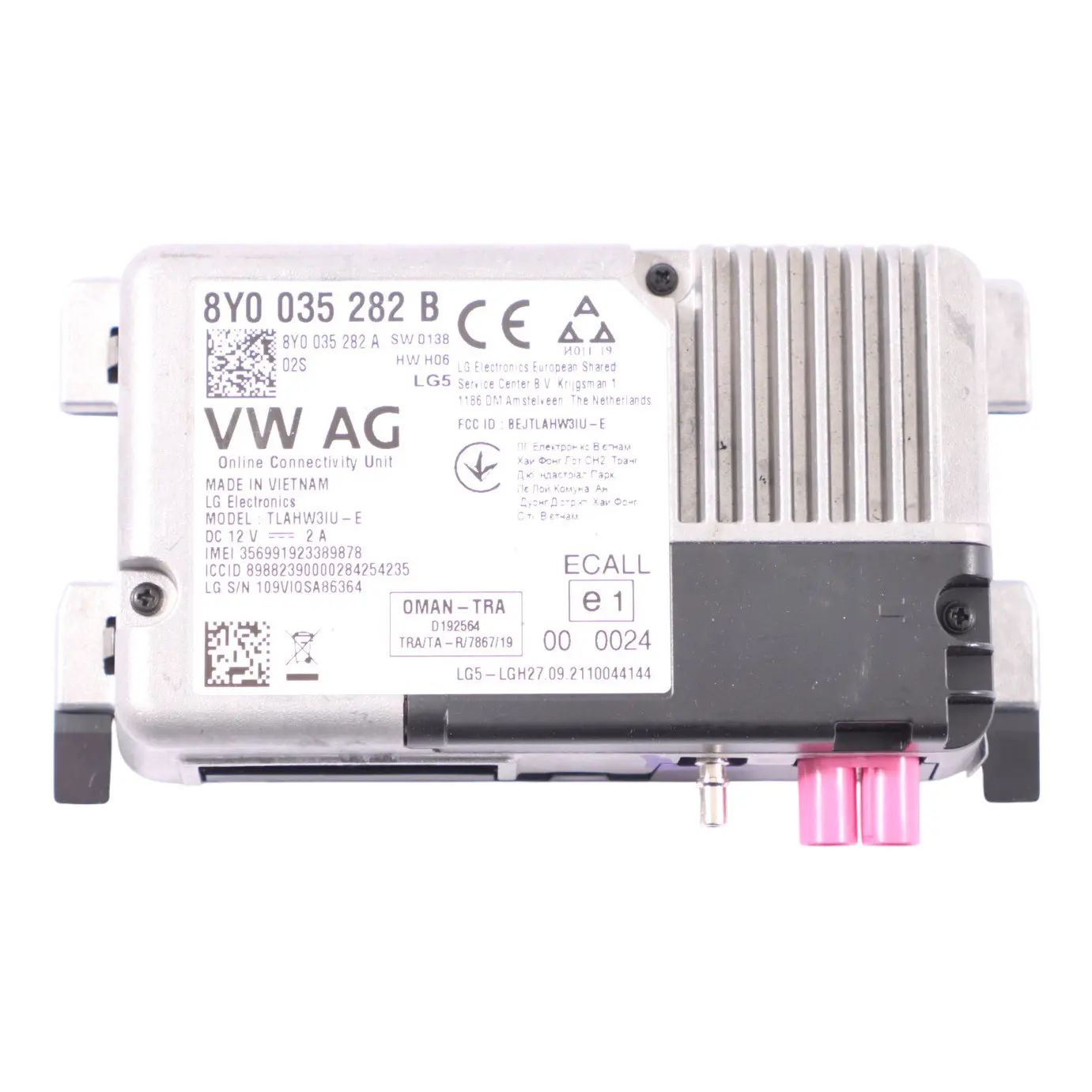 Audi A3 S3 RS3 8Y Online Service Steuermodul Einheit 8Y0035282B