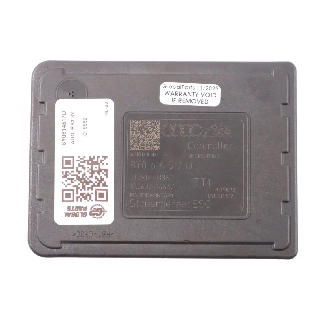 Audi A3 RS3 8Y ABS Pump Braking Control Unit Module 2.5 Petrol - SKU 8Y0614517D - Part number 8Y0614517D