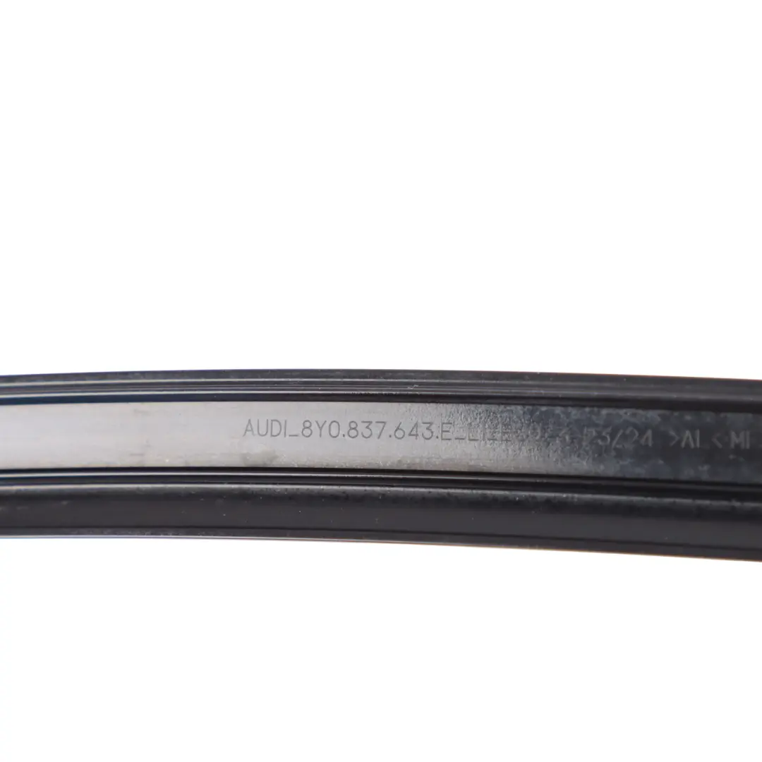 8Y Window Guide Trim Cover Black Front Left N/S to Audi A3 S3 RS3 with Part number 8Y0837643E Audi A3 S3 RS3 8Y Window Guide Trim Cover Black Front Left N/S - SKU 8Y0837643E - Part number 8Y0837643E