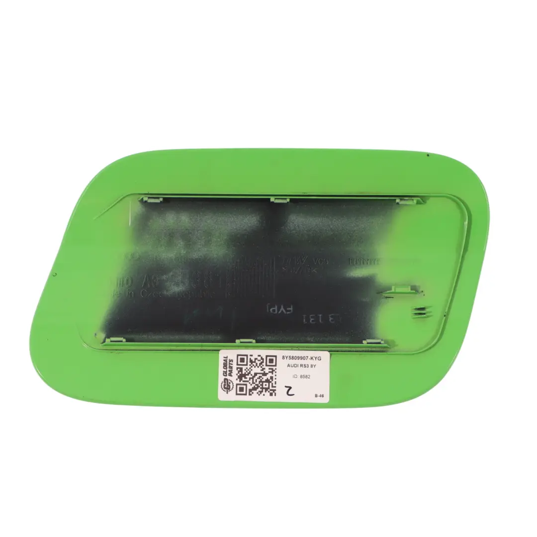 8Y Fuel Tank Filler Cover Cap Kyalami Green - Z6A to Audi A3 S3 RS3 with Part number 8Y5809907 Audi A3 S3 RS3 8Y Fuel Tank Filler Cover Cap Kyalami Green - Z6A - SKU 8Y5809907-KYG - Part number 8Y5809907