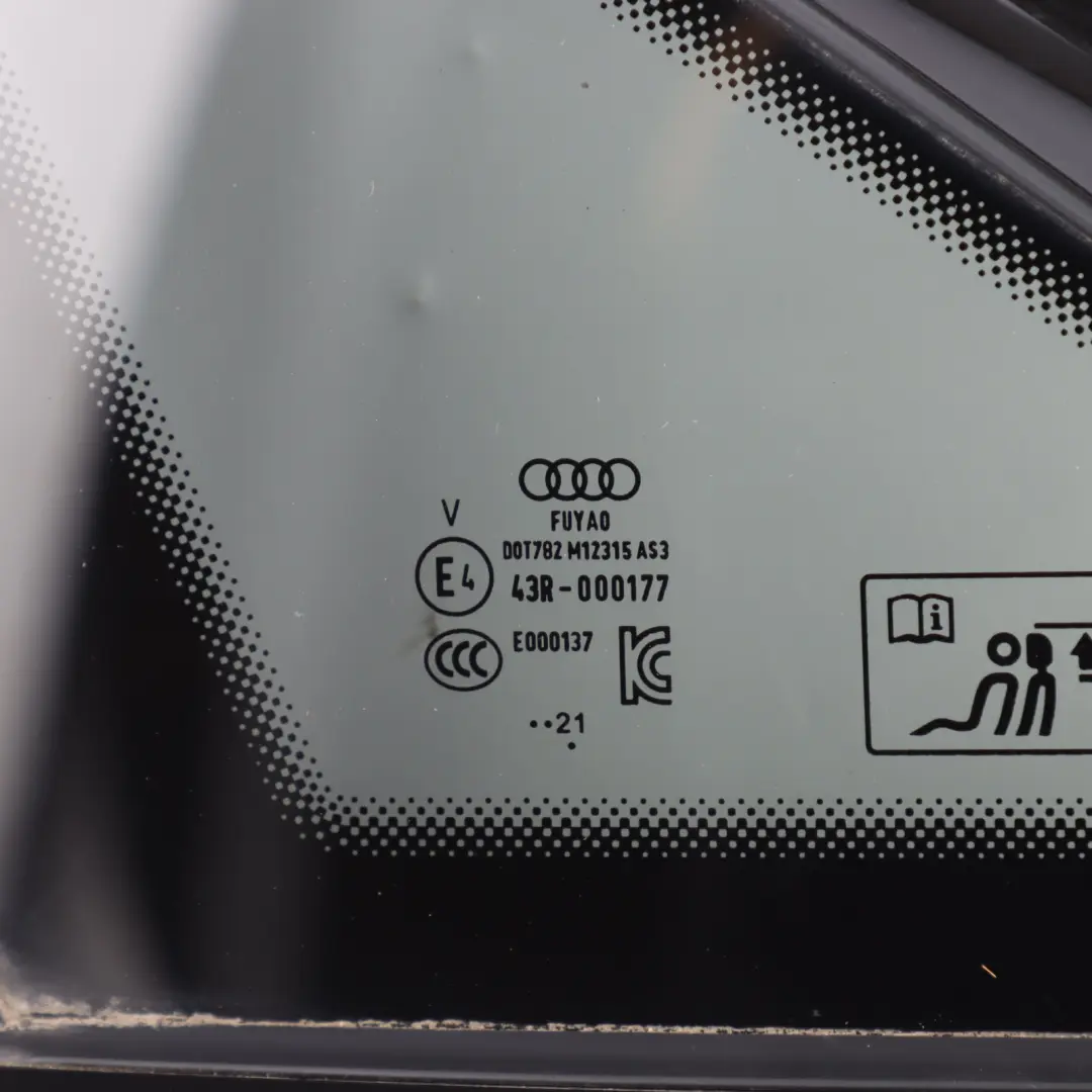 Audi A3 8Y Rear Quarter Window Fixed Side Glass Left N/S AS3 - SKU 8Y5845297L - Part number 8Y5845297L