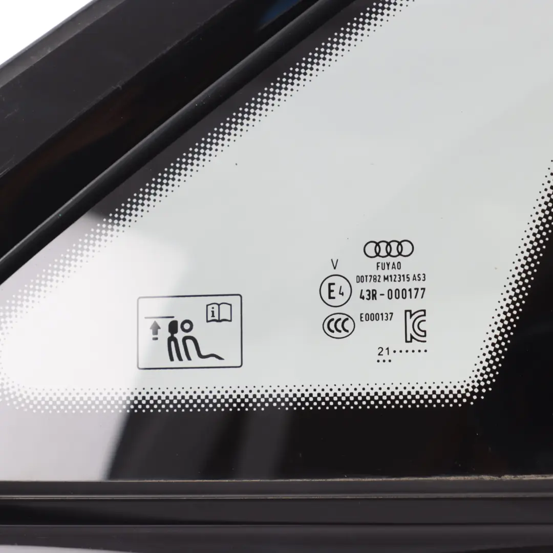 8Y Rear Quarter Window Fixed Side Glass Right O/S AS3 to Audi A3 with Part number 8Y5845298L Audi A3 8Y Rear Quarter Window Fixed Side Glass Right O/S AS3 - SKU 8Y5845298L - Part number 8Y5845298L