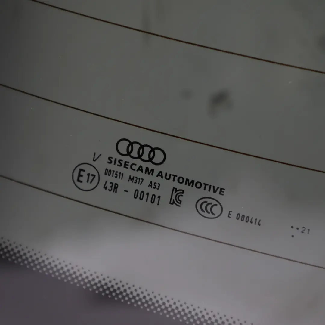 Audi A3 8Y Limousine Rear Window Glass Glazing Tinted AS3 - SKU 8Y5845501A - Part number 8Y5845501A