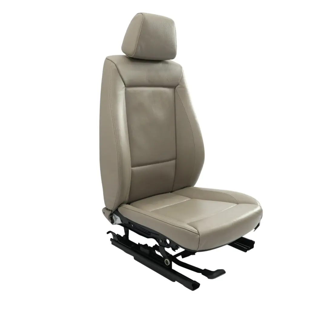 BMW E87 LCI Sedile Anteriore In Pelle Interno Sinistro Boston Beige - SKU 9127341-1 - Numero di parte 9127341