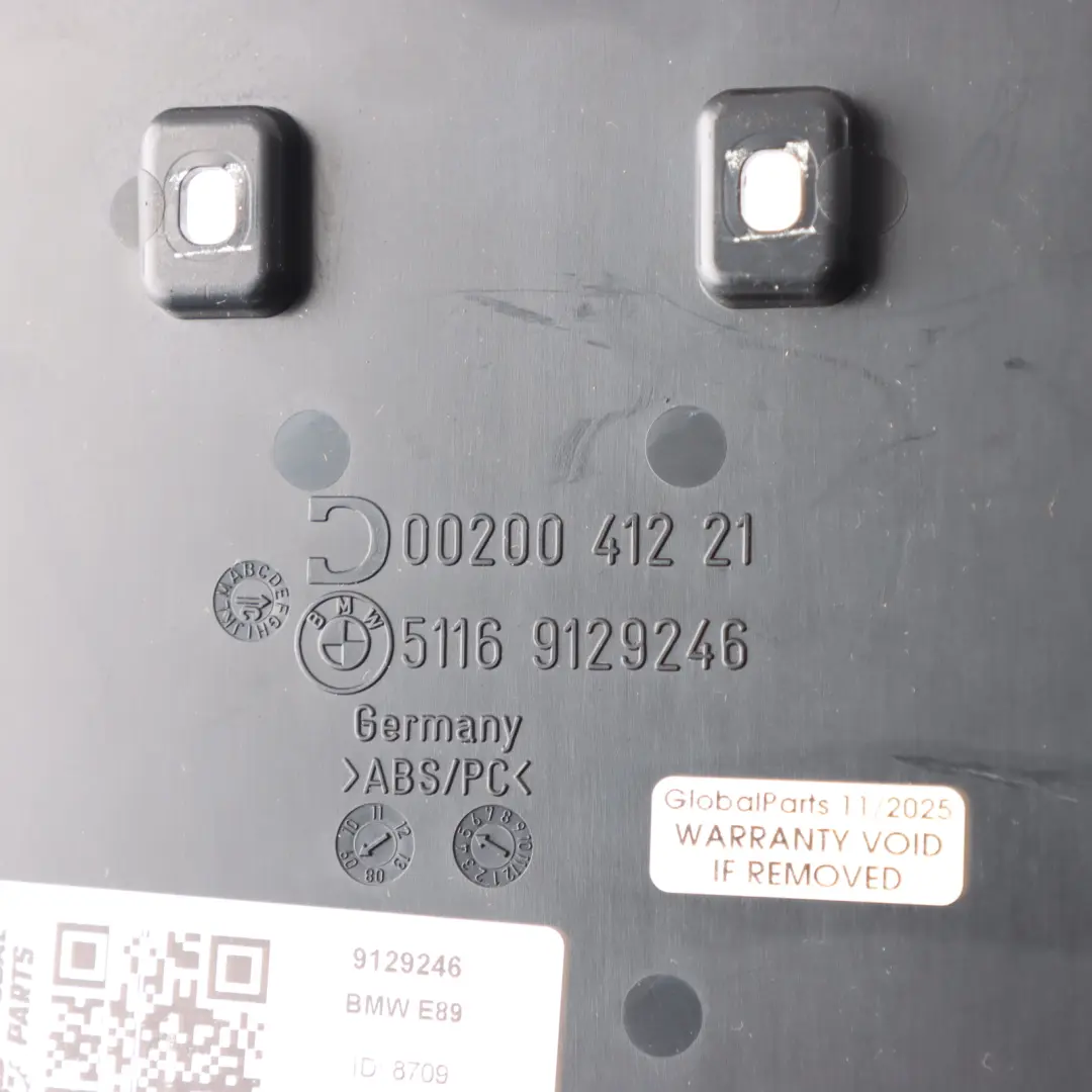 Centre Console Storage Compartment Armrest Tray to BMW Z4 E89 with Part number 9129246 BMW Z4 E89 Centre Console Storage Compartment Armrest Tray - SKU 9129246 - Part number 9129246