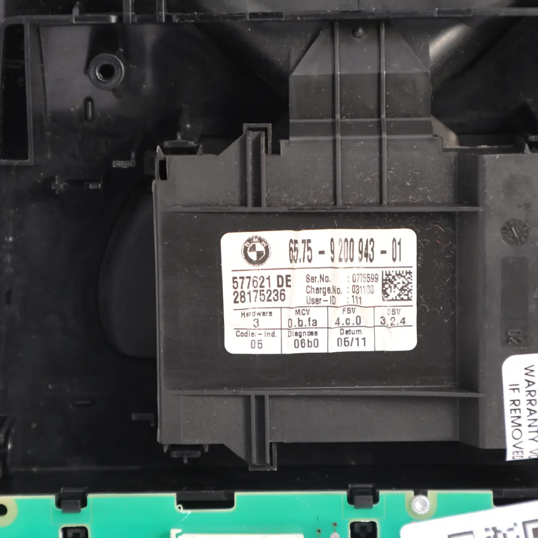 BMW E81 E82 E87 E92 LCI Plafonnier Intérieur Arrière Noir - SKU 9200943-1 - Numéro de pièce 9200943