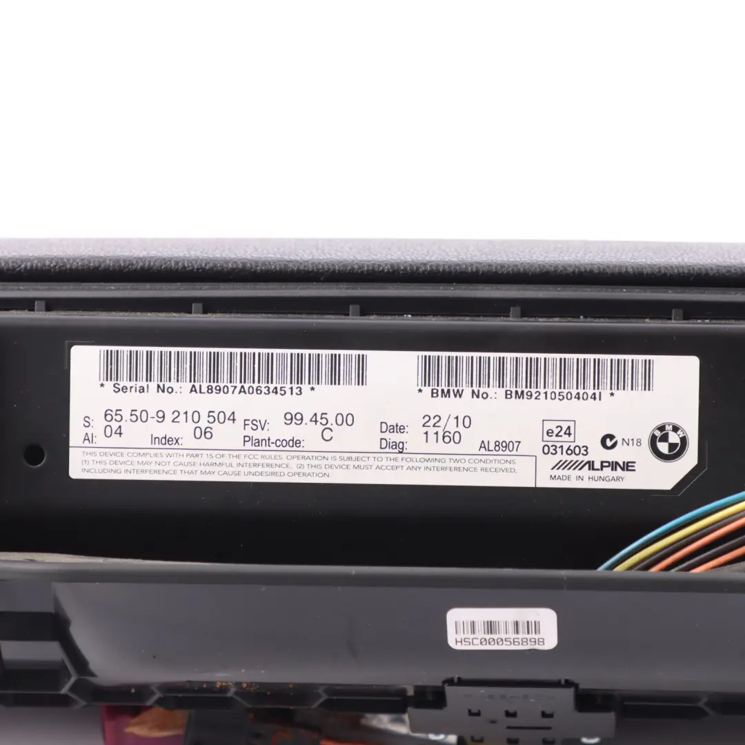 BMW Z4 E89 Roadster Centralny Wyświetlacz Monitor Informacyjny - SKU 9210504 - Numer Części 9210504