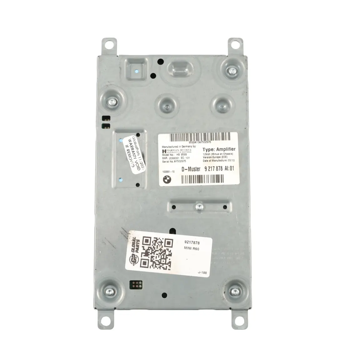 Mini Cooper R57 R58 R60 Amplifier Control Unit Hifi Harman Kardon - SKU 9217878 - Part number 9217878