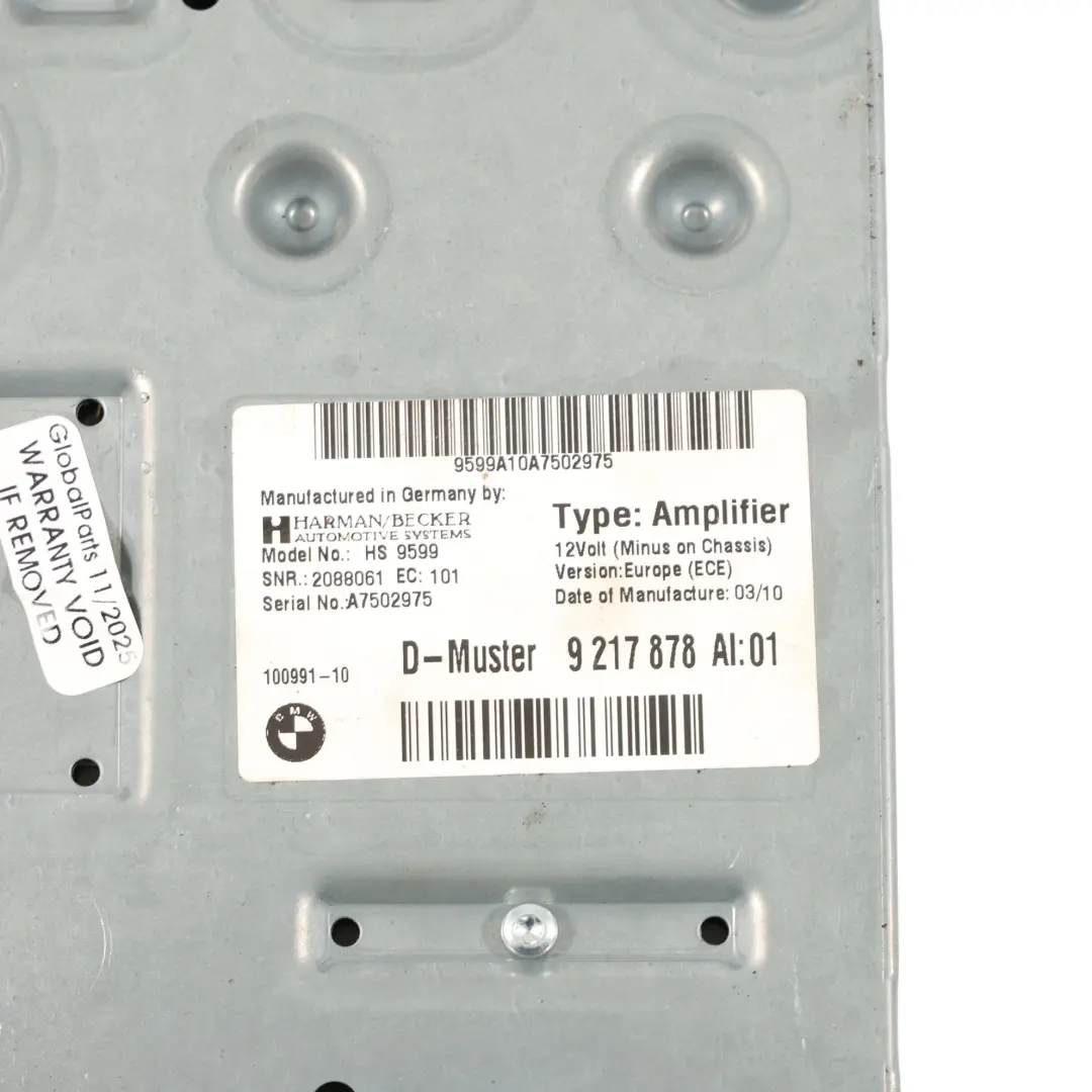 Mini Cooper R57 R58 R60 Verstärker Steuergerät Hifi Harman Kardon - SKU 9217878 - Teilenummer 9217878