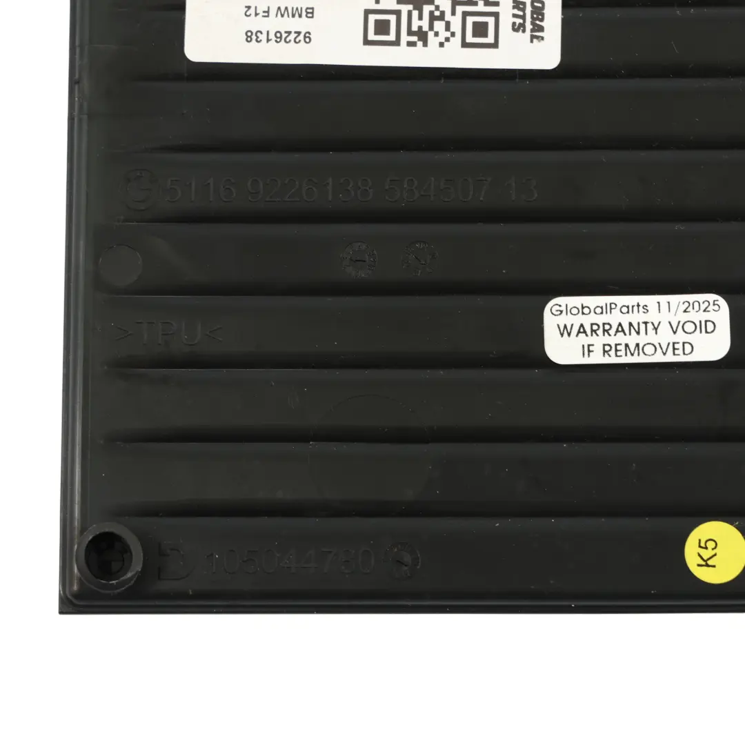 Mittelkonsole Gummi Einsatz Matte Abdeckung Panel für BMW F12 F13 mit Teilenummer 9226138 BMW F12 F13 Mittelkonsole Gummi Einsatz Matte Abdeckung Panel - SKU 9226138 - Teilenummer 9226138