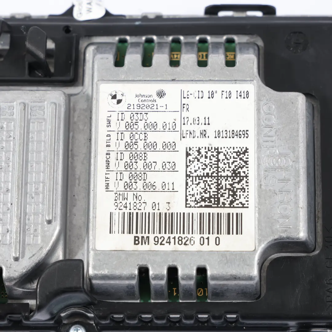 On Board Screen Central Information Display Monitor 10,25" to BMW F10 F11 with Part number 9241826 BMW F10 F11 On Board Screen Central Information Display Monitor 10,25" - SKU 9241826-1 - Part number 9241826