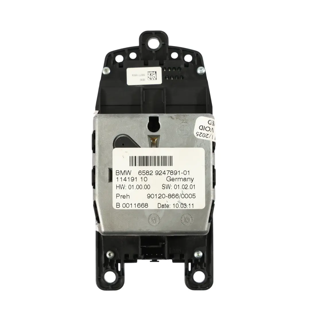 Idrive Controlador Pomo Navegación Interruptor Botón Unidad para BMW F12 F13 con número de pieza 9247891 BMW F12 F13 Idrive Controlador Pomo Navegación Interruptor Botón Unidad - SKU 9247891-2 - Número de pieza 9247891