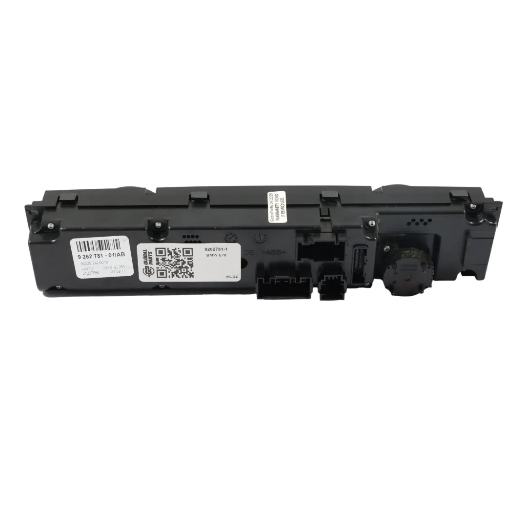 A/C Panel Control Aire Acondicionado Unidad Alta para BMW X5 X6 E70 E71 con número de pieza 9262781 BMW X5 X6 E70 E71 A/C Panel Control Aire Acondicionado Unidad Alta - SKU 9262781-1 - Número de pieza 9262781