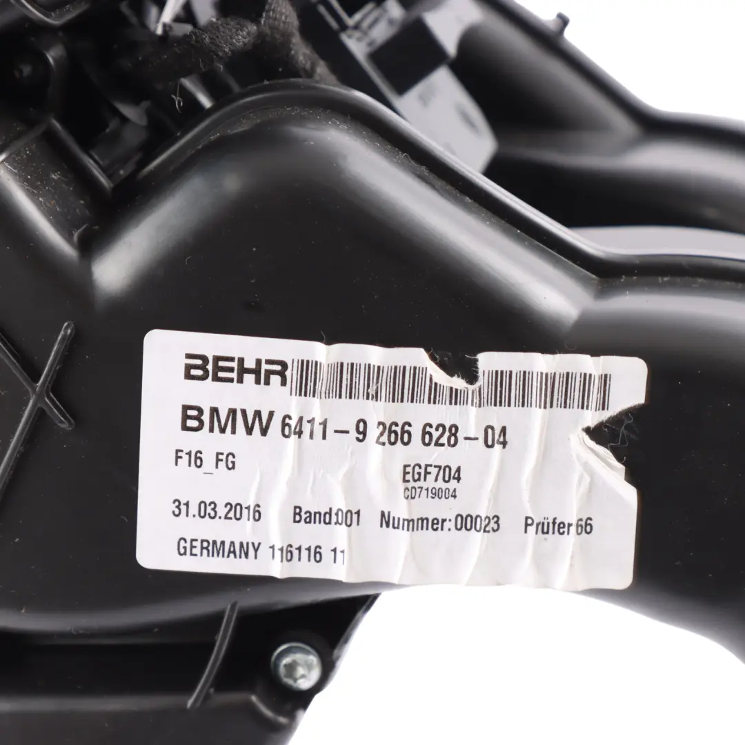BMW X6 F16 Centre Console Air Vent Heater Blower Motor Housing - SKU 9266628 - Part number 9272650