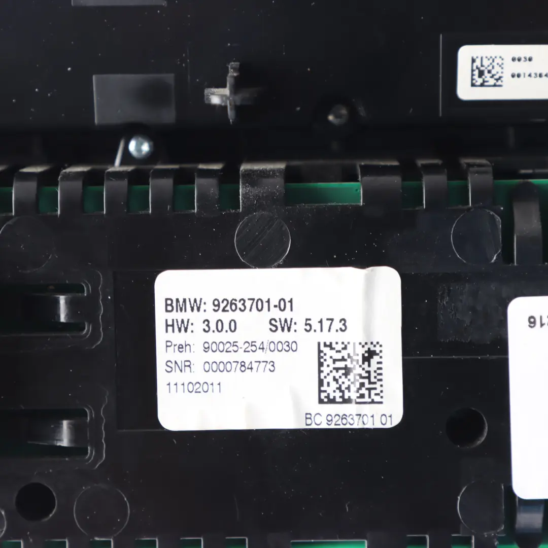 BMW F01 F02 Radio Air Conditioning A/C Air Con Switch Control Unit Panel 9290732 - SKU 9328413-3 - Part number 9328413