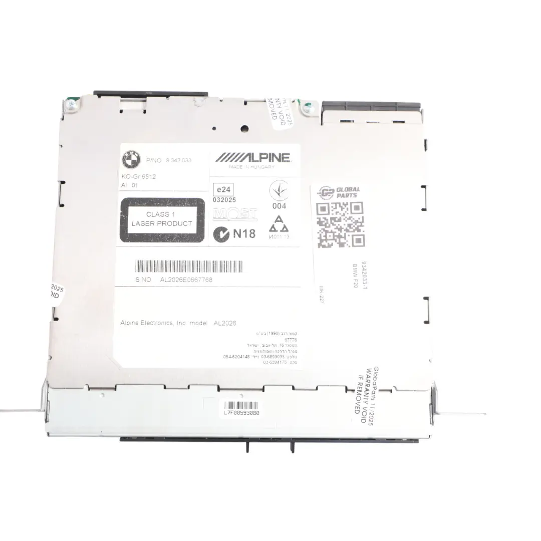 Unidad principal Media Navegación Headunit Player para BMW F10 F20 F30 con número de pieza 9342033 BMW F10 F20 F30 Unidad principal Media Navegación Headunit Player - SKU 9342033-1 - Número de pieza 9342033