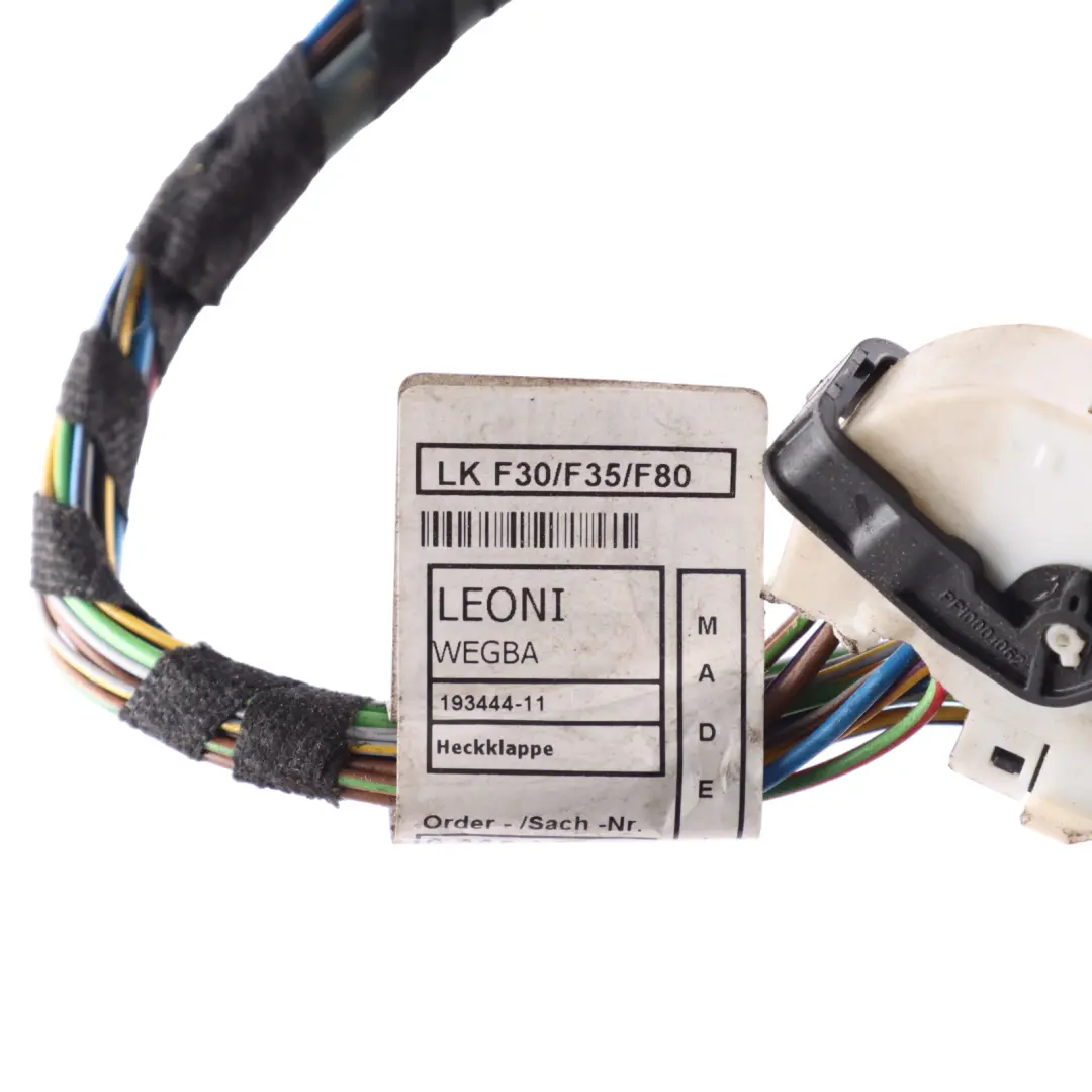 Kabelbaum Heckklappe Kofferraumdeckel Heckklappe für BMW F30 mit Teilenummer 9365054 BMW F30 Kabelbaum Heckklappe Kofferraumdeckel Heckklappe - SKU 9365054 - Teilenummer 9365054