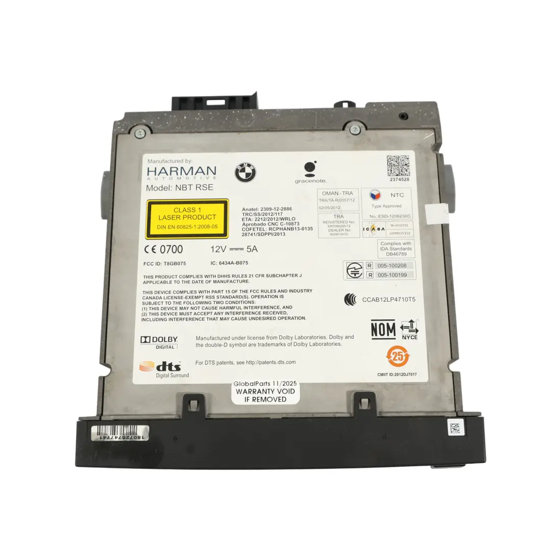 Lettore CD DVD Di Intrattenimento Posteriore per BMW F07 F10 F11 X6 F16 con numero di parte 9368387 BMW F07 F10 F11 X6 F16 Lettore CD DVD Di Intrattenimento Posteriore - SKU 9368387 - Numero di parte 9368387