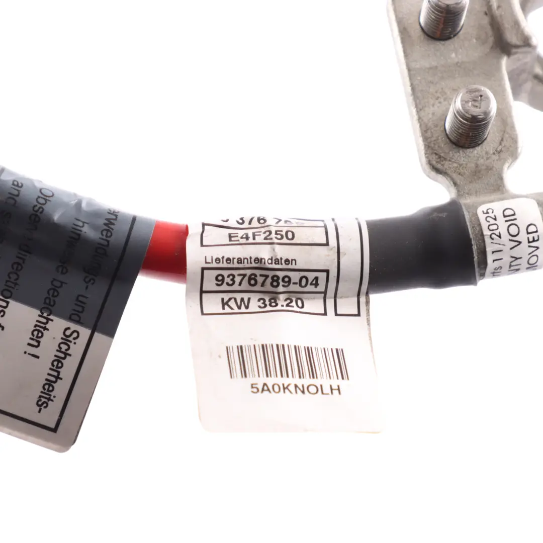 Positive Battery Wiring Cable to BMW F39 F45 F48 Mini F60 with Part number 9376789 BMW F39 F45 F48 Mini F60 Positive Battery Wiring Cable - SKU 9376789 - Part number 9376789