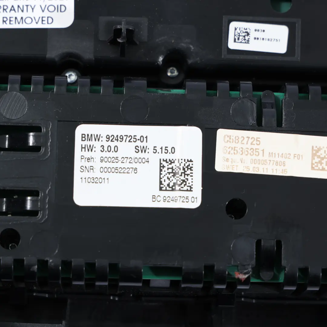 Klimaanlage A/C Schalter Radio Ventilator Heizung Bedienfeld für BMW F12 F13 mit Teilenummer 9386650 BMW F12 F13 Klimaanlage A/C Schalter Radio Ventilator Heizung Bedienfeld - SKU 9386650-1 - Teilenummer 9386650