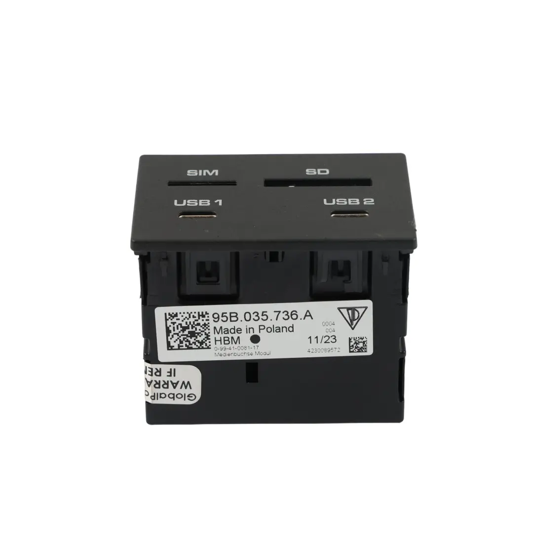 Modulo Scheda SIM SD USB Porta Lettore Multimediale per Porsche Macan 95B con numero di parte 95B035736A Porsche Macan 95B Modulo Scheda SIM SD USB Porta Lettore Multimediale - SKU 95B035736A - Numero di parte 95B035736A