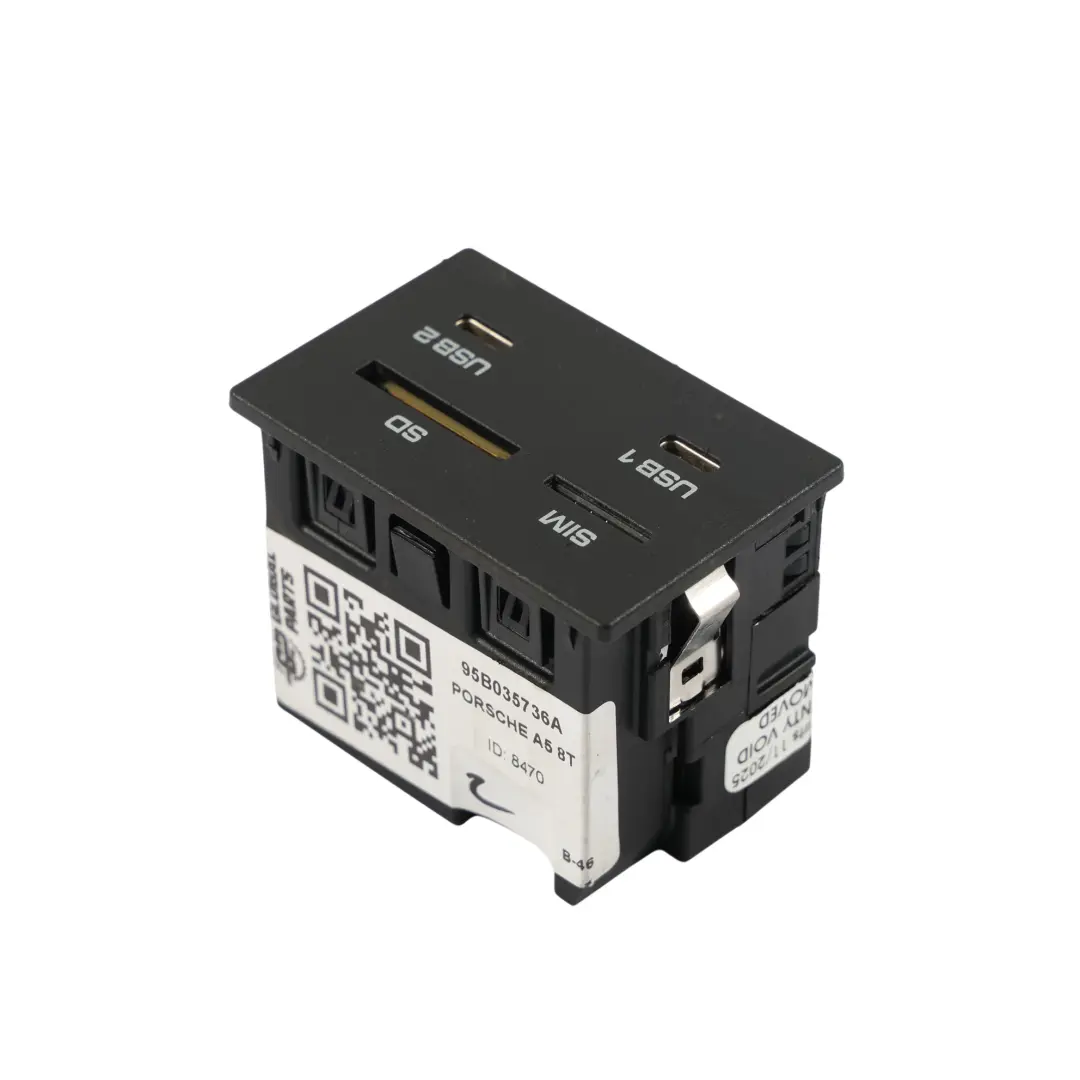 Porsche Macan 95B USB SD Tarjeta SIM Módulo Lector Multimedia Puerto - SKU 95B035736A - Número de pieza 95B035736A