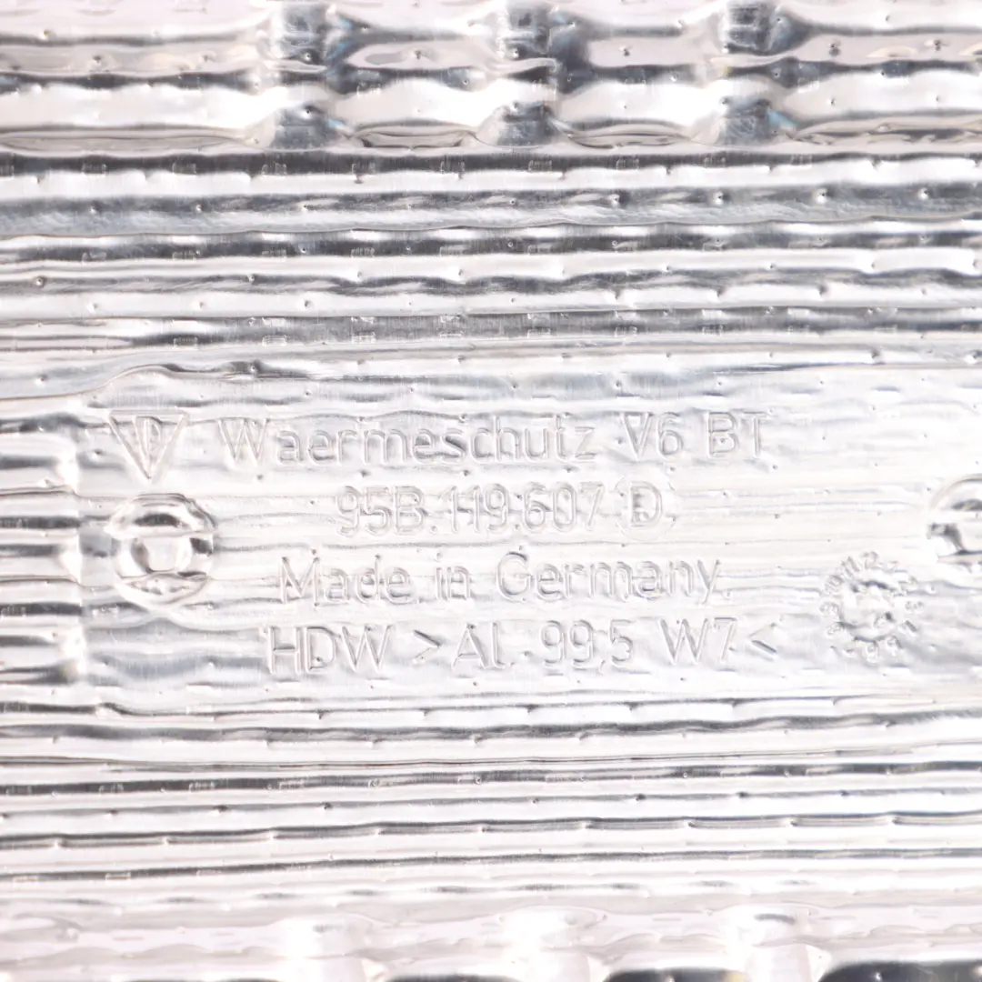 Porsche Macan 95B Heat Shield Engine Heat Insulation Protection Panel - SKU 95B119607D - Part number 95B119607B