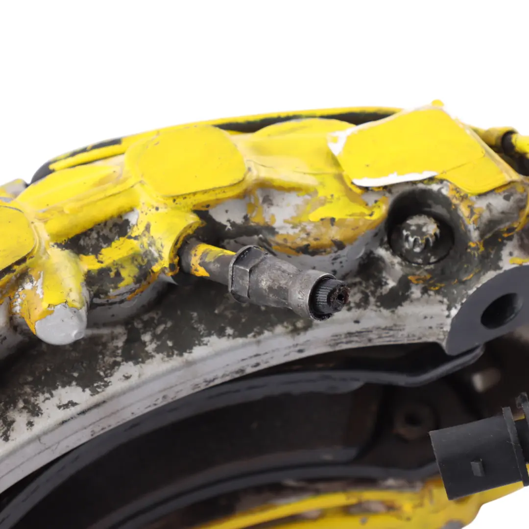 Porsche Macan 95B Brake Caliper Housing Yellow Front Left N/S - SKU 95B615123A-1 - Part number 95B615123A