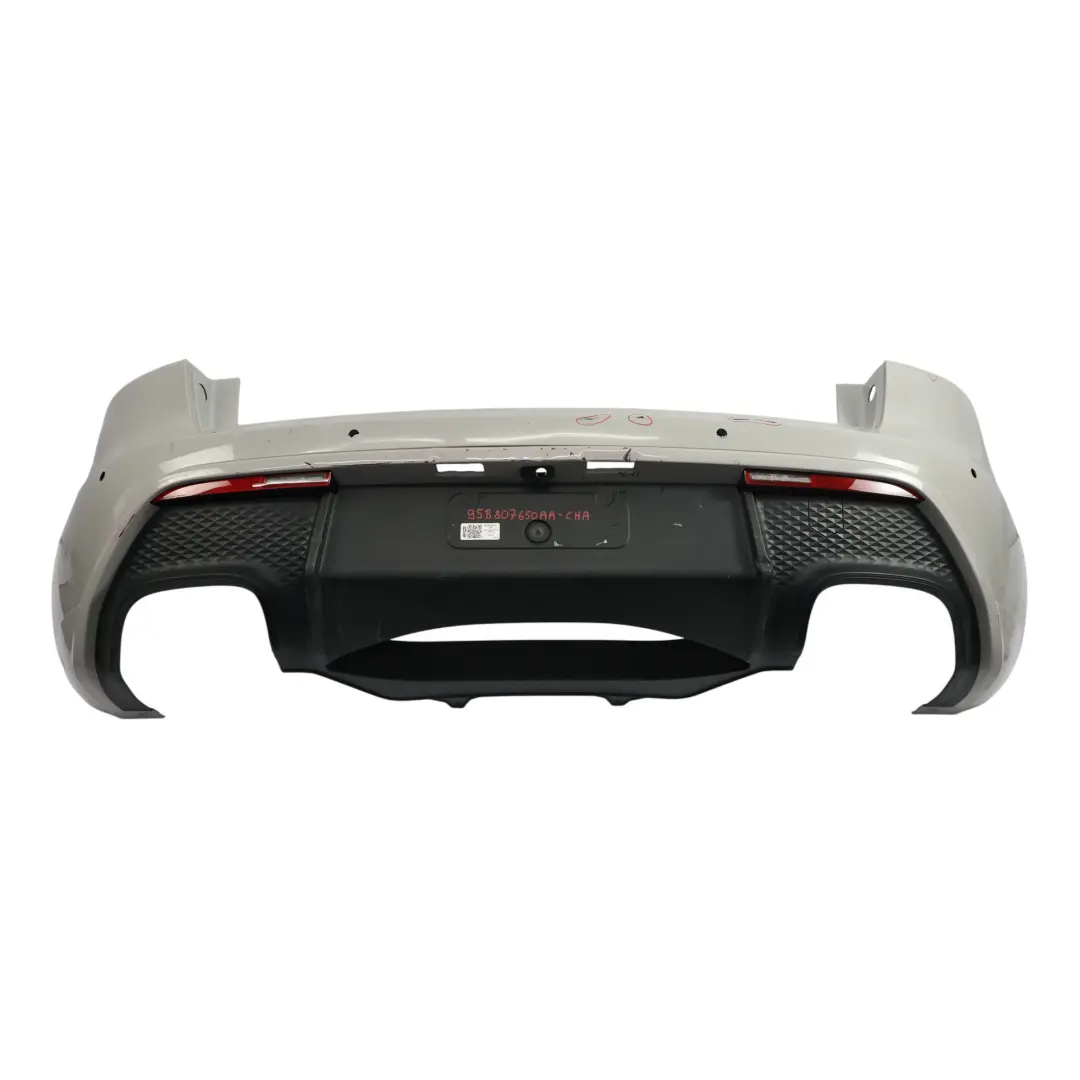 Porsche Macan 95B Rear Bumper Trim Panel Sport Design Chalk - M9A - SKU 95B807650AA-CHA - Part number 95B807650AA