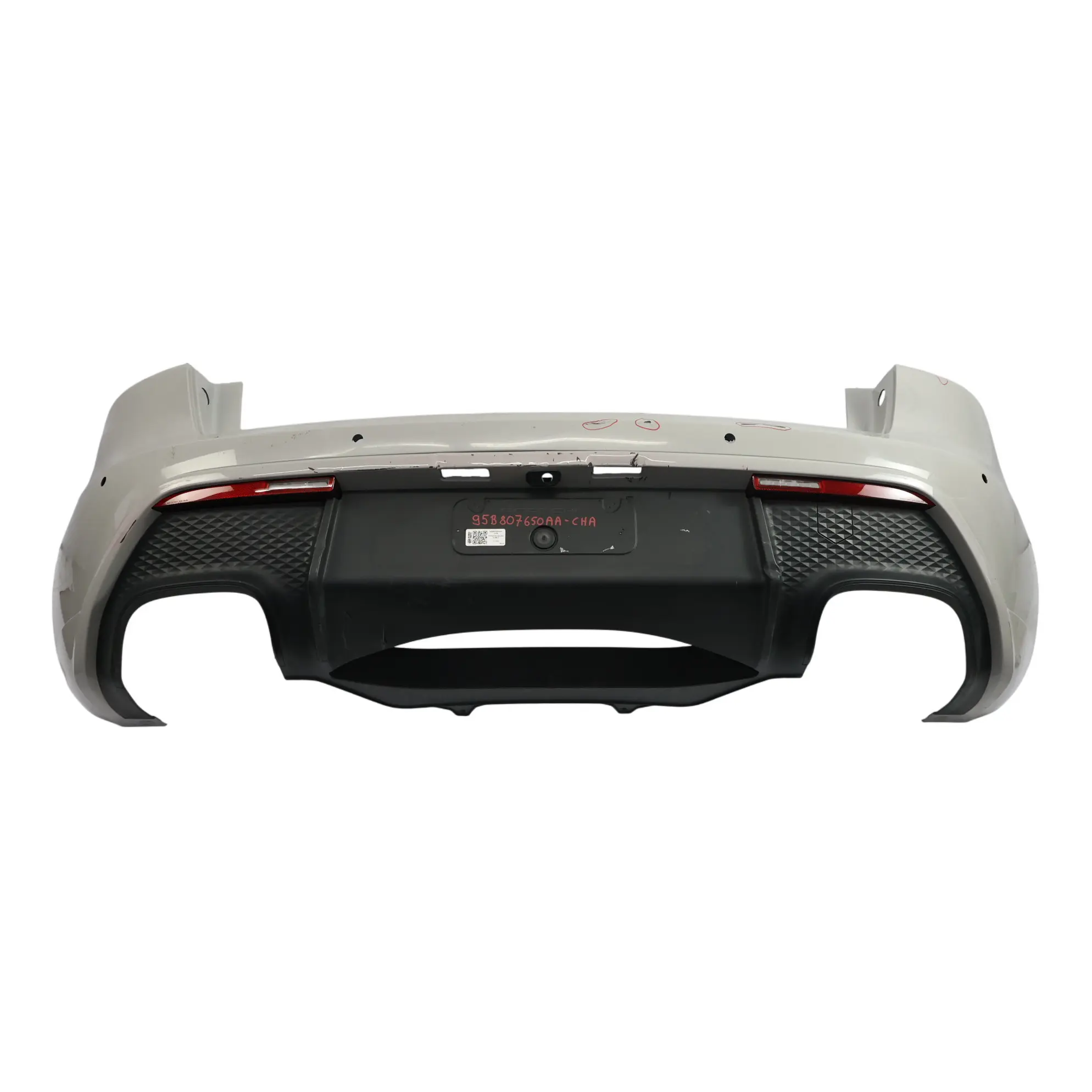 Porsche Macan 95B Rear Bumper Trim Panel Sport Design Chalk - M9A
