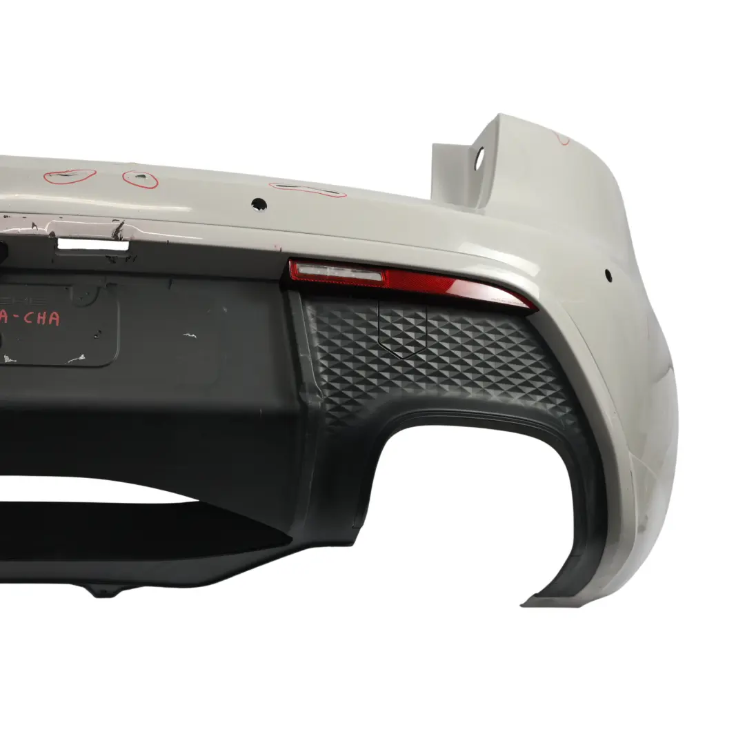 Bumper Trim Panel Sport Design Chalk - M9A to Porsche Macan 95B Rear with Part number 95B807650AA Porsche Macan 95B Rear Bumper Trim Panel Sport Design Chalk - M9A - SKU 95B807650AA-CHA - Part number 95B807650AA