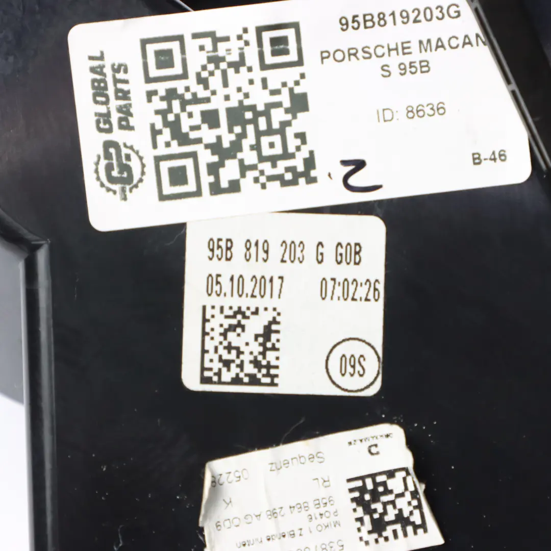 Porsche Macan 95B Kratka Nawiewu Konsoli Środkowej Tylna - SKU 95B819203G - Numer Części 95B819203G