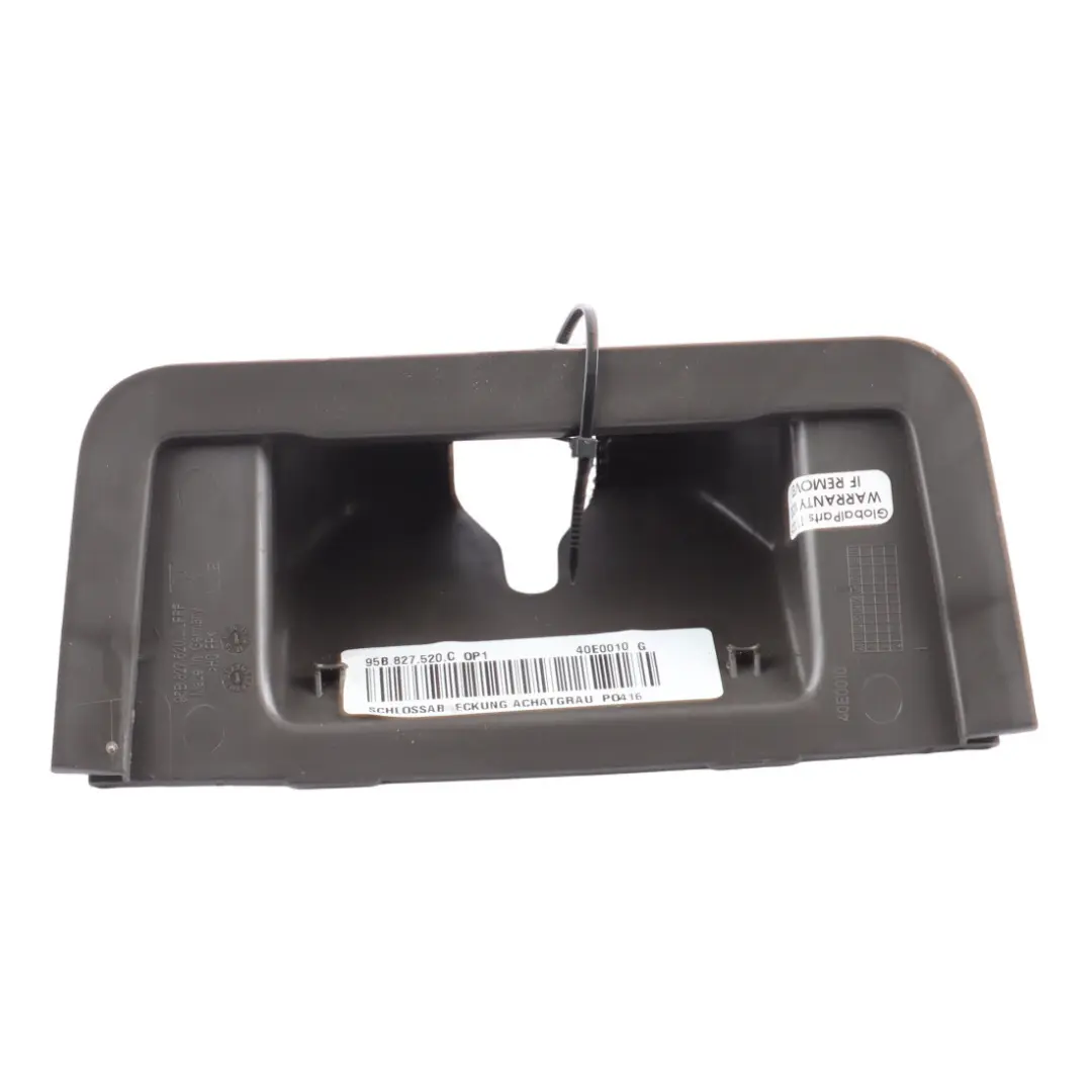 Boot Trunk Lid Lock Trim Tailgate Covering Panel C to Porsche Macan 95B with Part number 95B827520 Porsche Macan 95B Boot Trunk Lid Lock Trim Tailgate Covering Panel C - SKU 95B827520 - Part number 95B827520