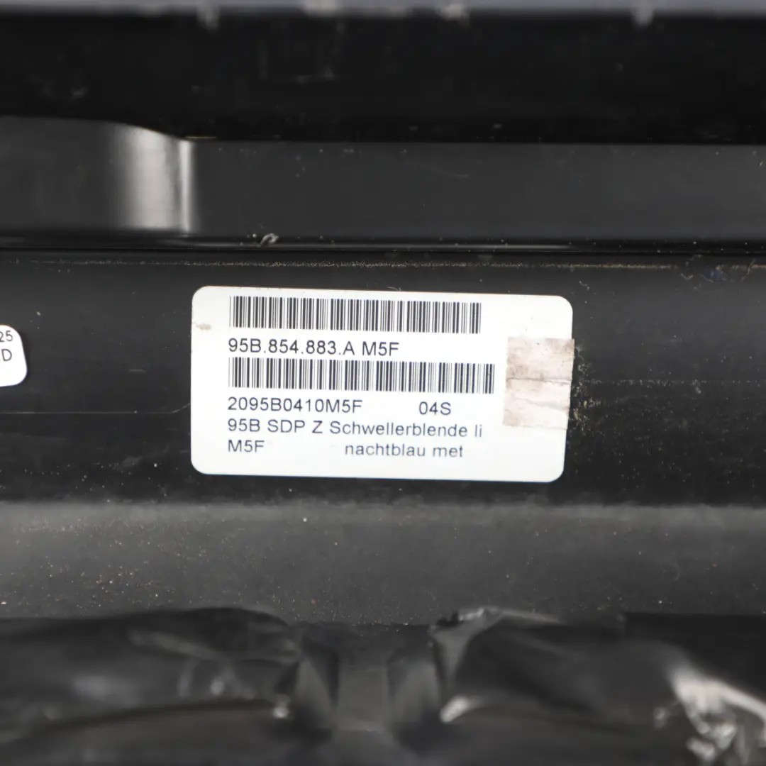 Side Skirt Sill Strip Left N/S Midnight Blue Metallic - M5F to Porsche Macan 95B with Part number 95B854883A Porsche Macan 95B Side Skirt Sill Strip Left N/S Midnight Blue Metallic - M5F - SKU 95B854883A-MIBL - Part number 95B854883A