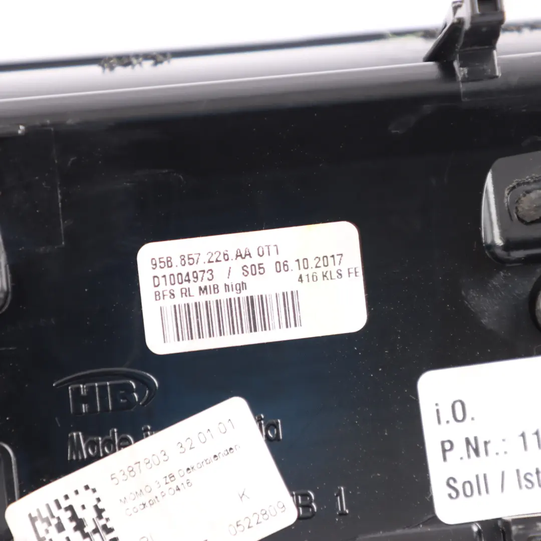 Dashboard Trim Panel Air Vent Black Passenger Side to Porsche Macan 95B with Part number 95B857226AA Porsche Macan 95B Dashboard Trim Panel Air Vent Black Passenger Side - SKU RHD-95B857226AA - Part number 95B857226AA