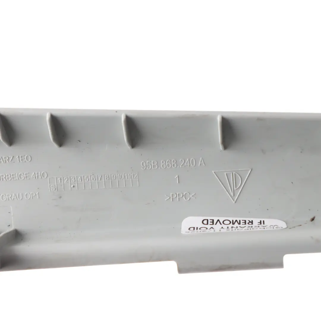 A-Pillar Cover Upper Trim Panel Right O/S Pebble Grey to Porsche Macan 95B with Part number 95B868240 Porsche Macan 95B A-Pillar Cover Upper Trim Panel Right O/S Pebble Grey - SKU 95B868240 - Part number 95B868240