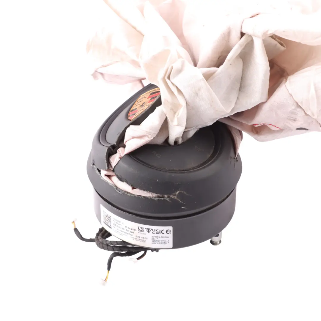 Steering Wheel Air Module DAMAGED to Porsche Macan 95B with Part number 95B880201DK Porsche Macan 95B Steering Wheel Air Module DAMAGED - SKU 95B880201DK-1 - Part number 95B880201DK