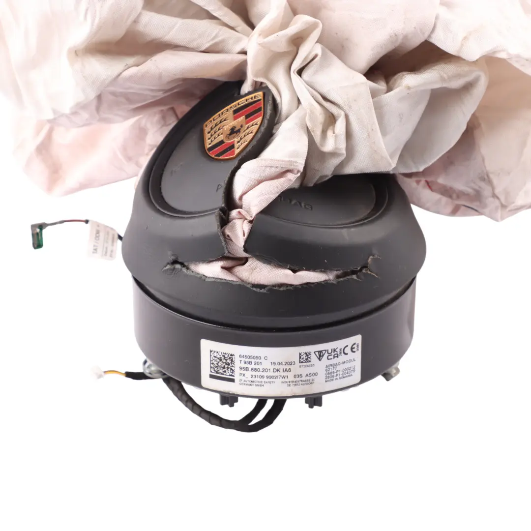 Porsche Macan 95B Steering Wheel Air Module DAMAGED - SKU 95B880201DK-1 - Part number 95B880201DK