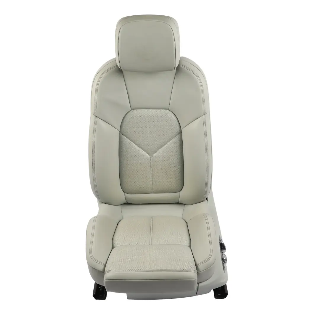 Porsche Macan 95B Front Seat Sport Heated Electric Leather Pebble Grey Left N/S
