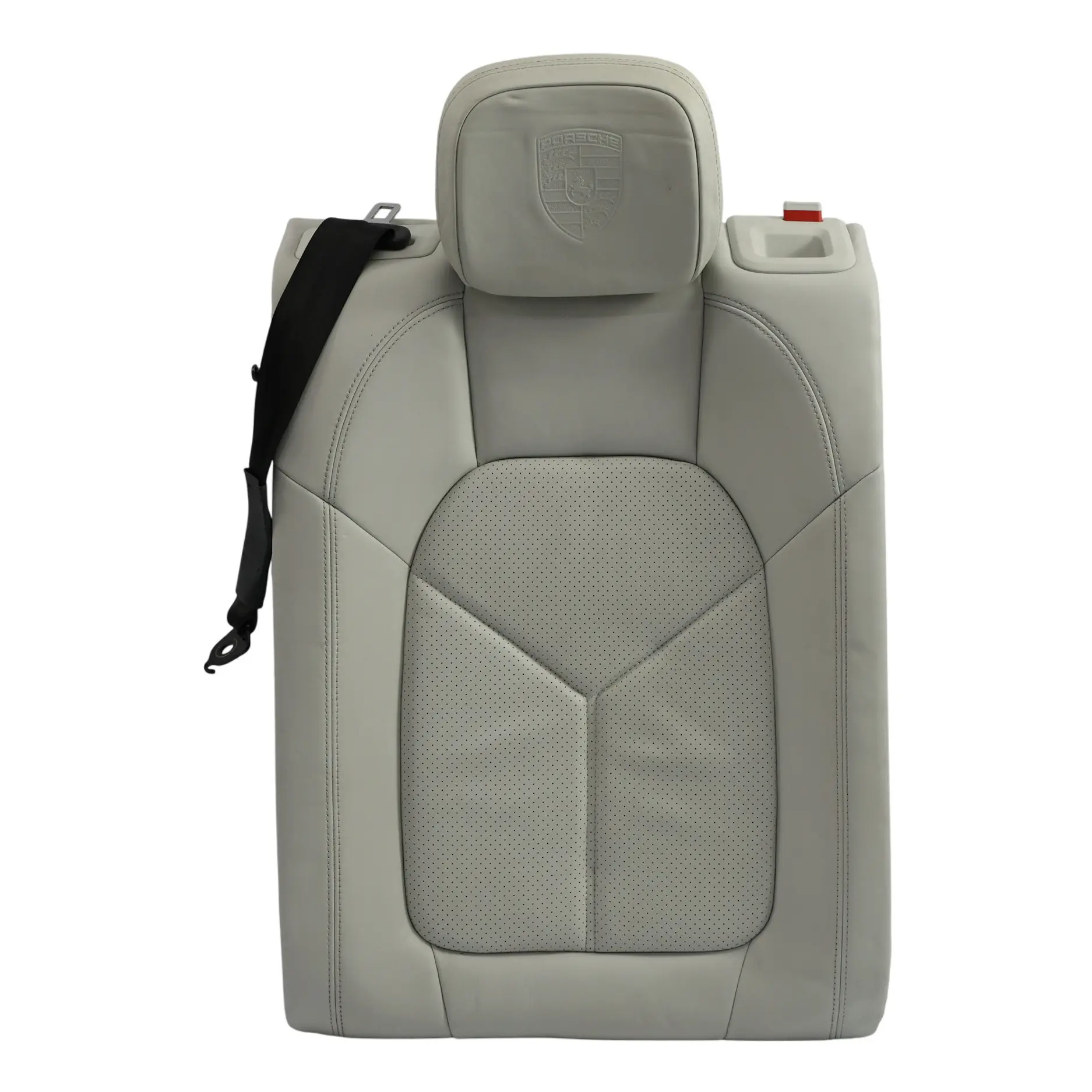 Porsche Macan S 95B Schienale Sedile Posteriore Sinistro Pelle Grigio Ciottolo