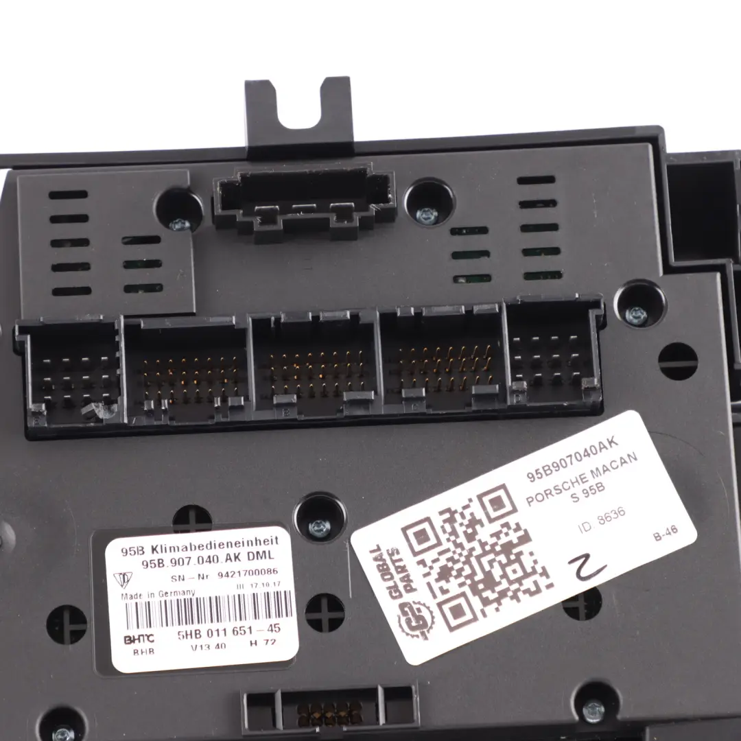 Porsche Macan 95B Centre Console Switch Panel Hazard Climate Seats - SKU 95B907040AK - Part number 95B907040AK