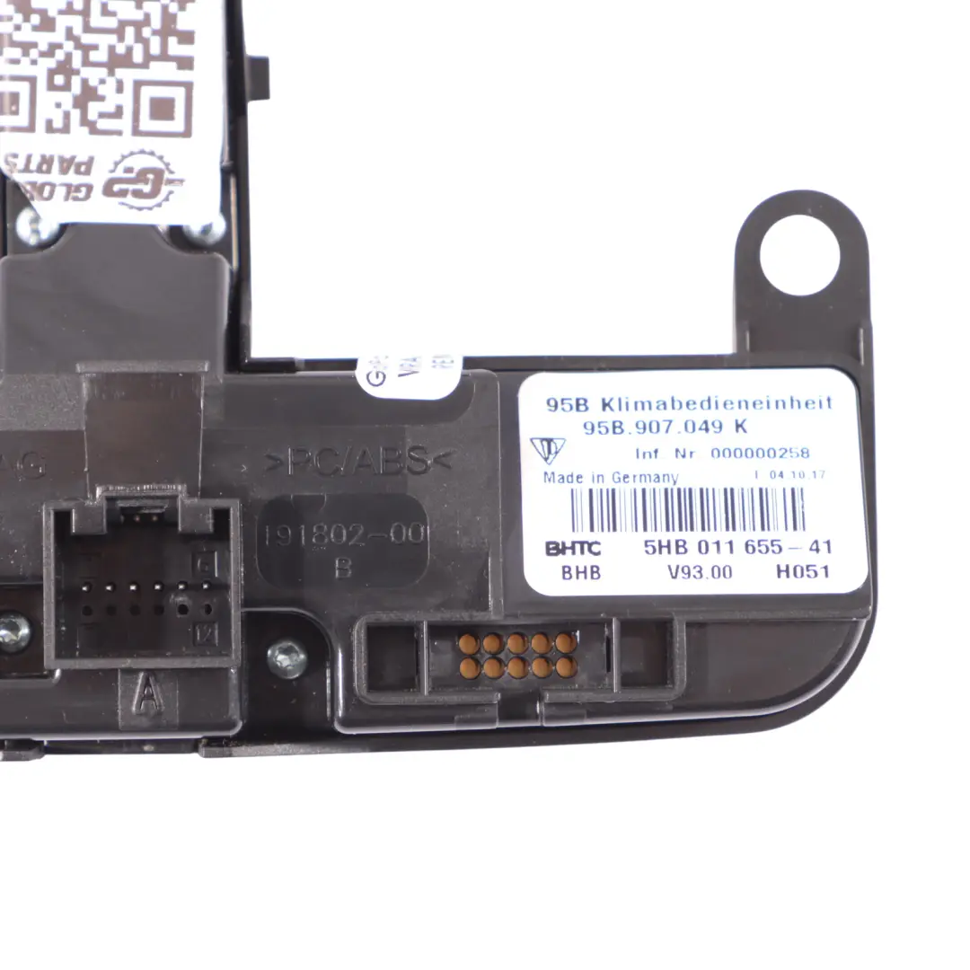 Porsche Macan 95B Pannello Controllo Interruttore Presa Aria Posteriore - SKU 95B907049K - Numero di parte 95B907049K