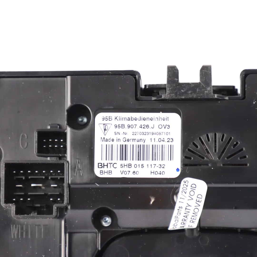 Centre Console Air Con Control Panel Display Cover to Porsche Macan 95B with Part number 95B907426J Porsche Macan 95B Centre Console Air Con Control Panel Display Cover - SKU 95B907426J - Part number 95B907426J