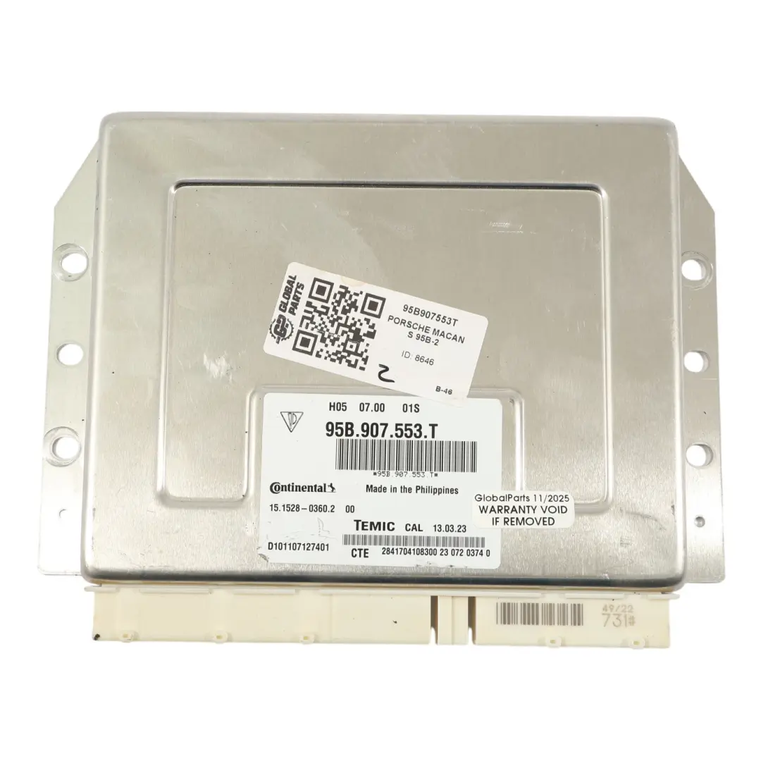 Módulo De Control De La Suspensión Neumática ECU para Porsche Macan 95B con número de pieza 95B907553T Porsche Macan 95B Módulo De Control De La Suspensión Neumática ECU - SKU 95B907553T - Número de pieza 95B907553T