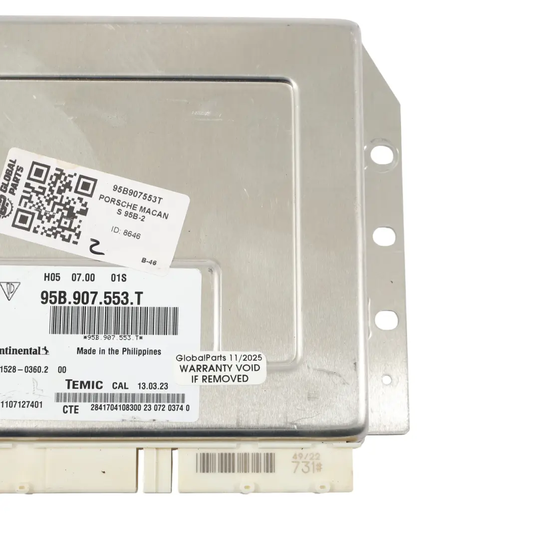 Porsche Macan 95B Air Suspension Control Module Unit ECU - SKU 95B907553T - Part number 95B907553T