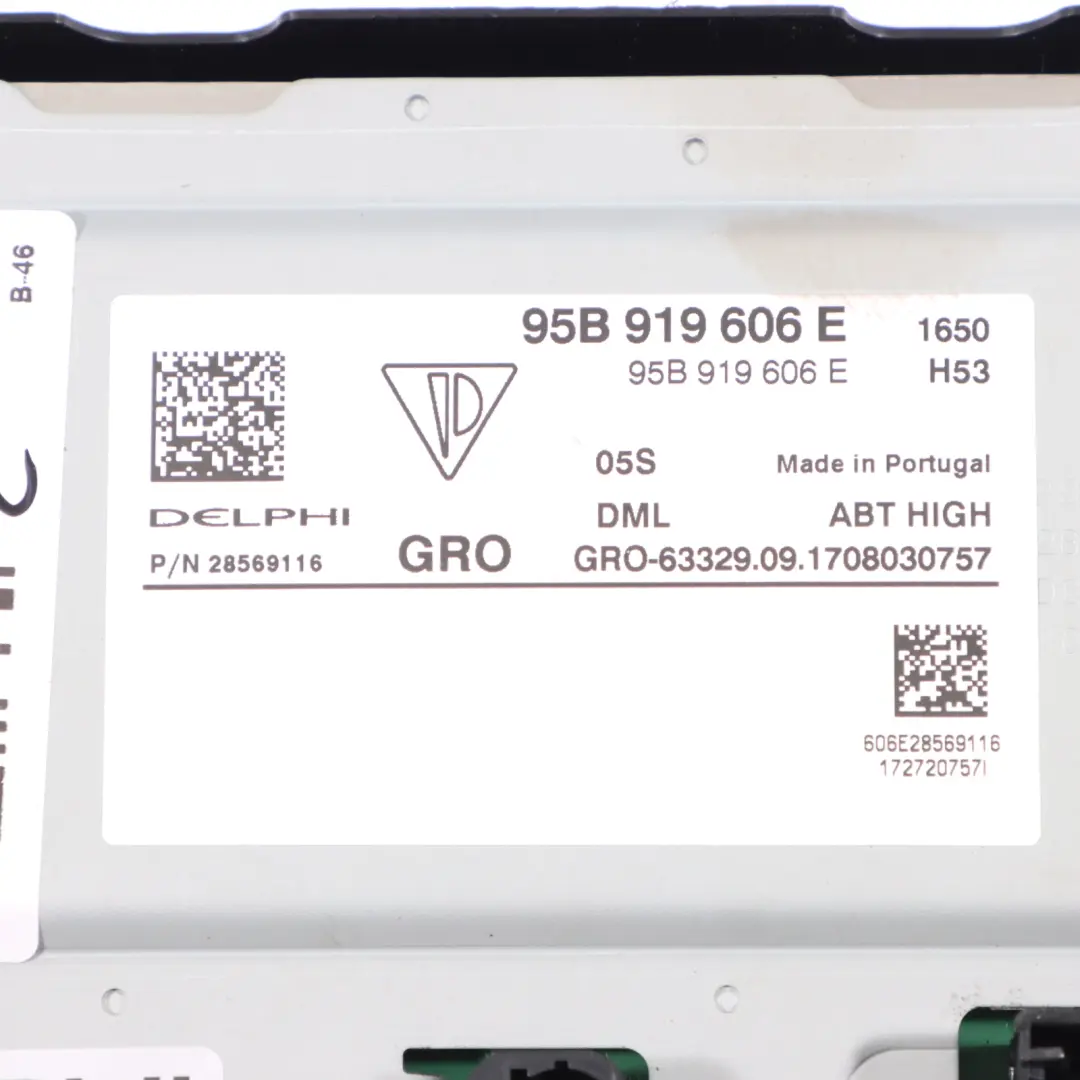 Unité Principale Commande Navigation Multimédia MMI pour Porsche Macan 95B à propos du numéro de pièce 95B919606E Porsche Macan 95B Unité Principale Commande Navigation Multimédia MMI - SKU 95B919606E - Numéro de pièce 95B919606E