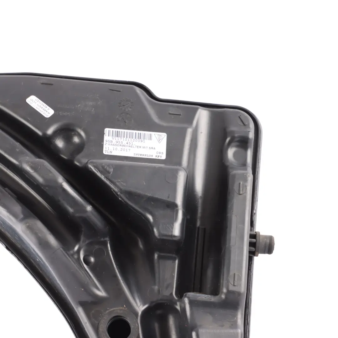 Windscreen Washer Water Fluid Reservoir Tank Bottle to Porsche Macan 95B with Part number 95B955451 Porsche Macan 95B Windscreen Washer Water Fluid Reservoir Tank Bottle - SKU 95B955451 - Part number 95B955451