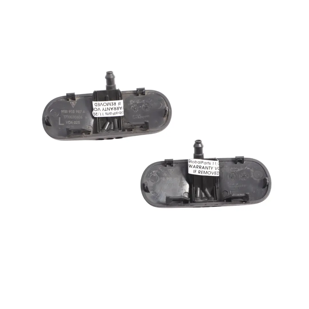 Set Windshield Washer Jet Nozzle SET X2 95B955987A 95B955988 to Porsche Macan 95B with Part number 95B955986 Porsche Macan 95B Set Windshield Washer Jet Nozzle SET X2 95B955987A 95B955988 - SKU 95B955986 - Part number 95B955986
