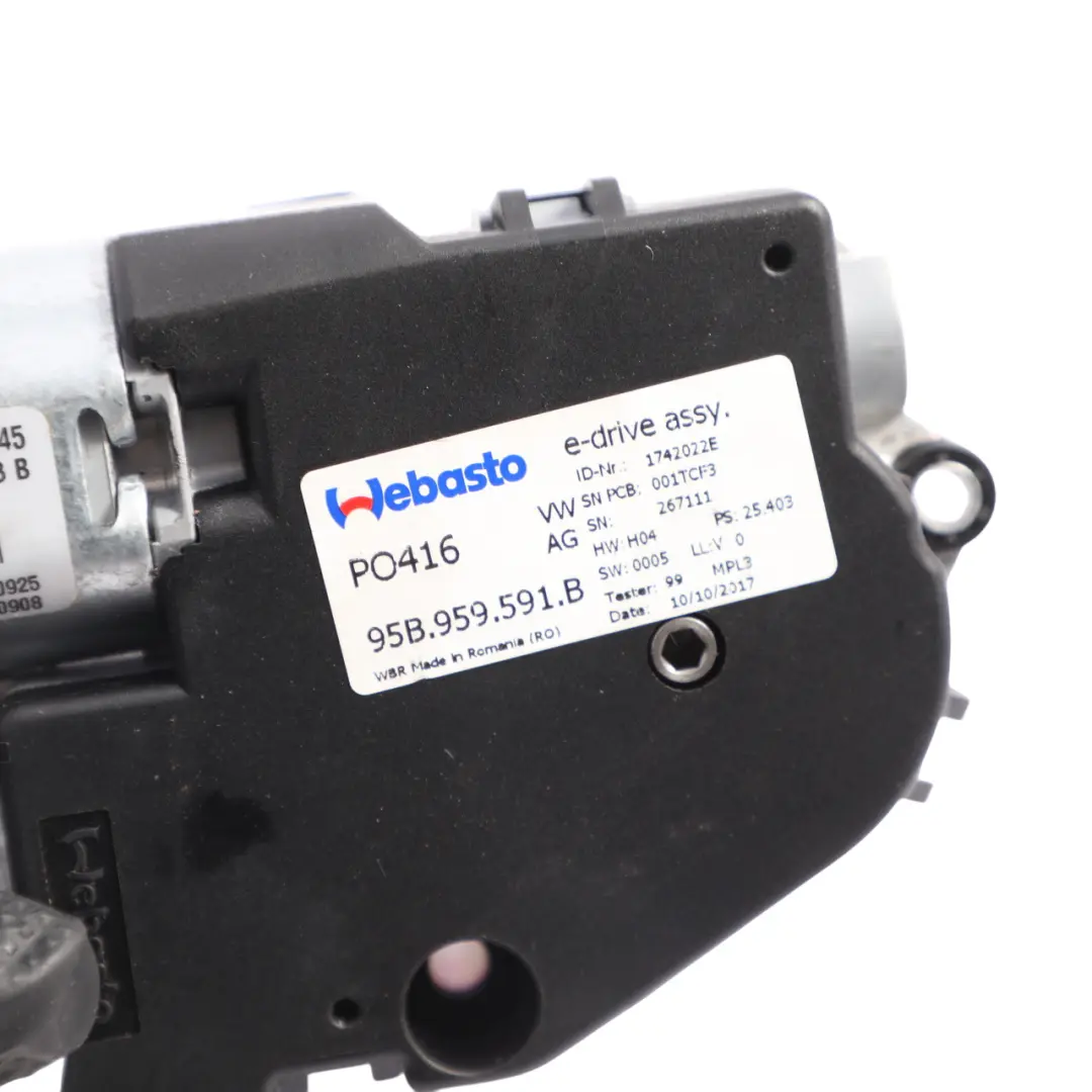 Sunroof Motor Glass Roof Electric Actuator B to Porsche Macan 95B with Part number 95B959591 Porsche Macan 95B Sunroof Motor Glass Roof Electric Actuator B - SKU 95B959591 - Part number 95B959591