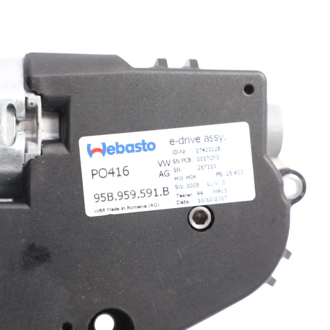 Sunroof Motor Glass Roof Electric Actuator B to Porsche Macan 95B with Part number 95B959591 Porsche Macan 95B Sunroof Motor Glass Roof Electric Actuator B - SKU 95B959591 - Part number 95B959591